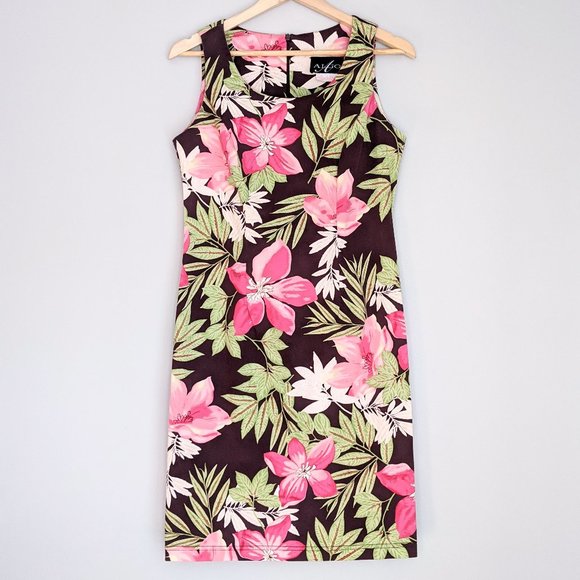 🌟Host Pick🌟 🇨🇦 Vintage Algo Floral Cotton Dress Made in Canada - Picture 1 of 8